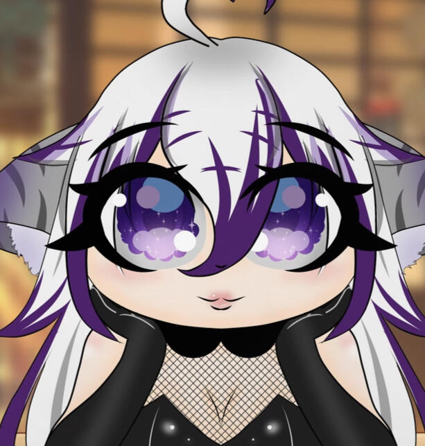 Principalmente, una imagen chibi del personaje que solo es de busto y cara